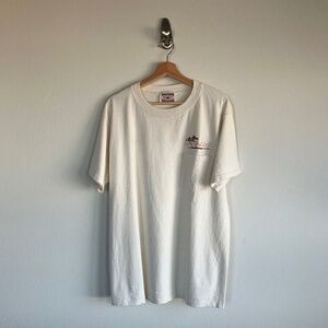 San Francisco Embroidered Logo Vintage Cream Pocket Tee Size Large